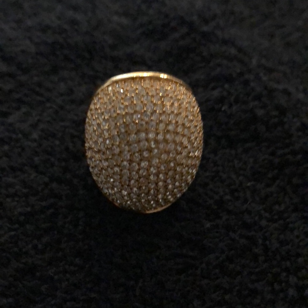 Michael Kors pave gold tone ring